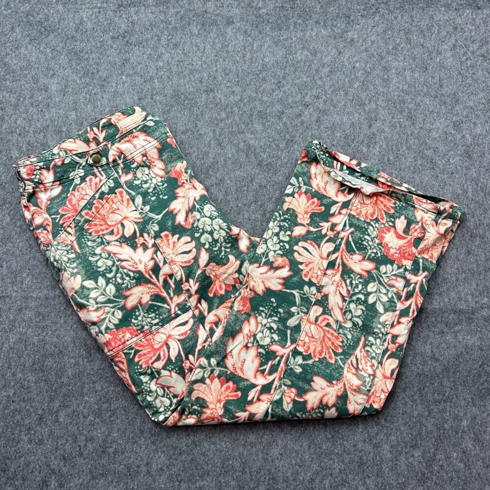 Pilcro High Waist The Demilune Boot Cut Pants Women's Size 20W Floral Print
